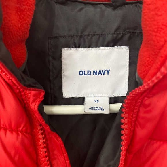 Old navy XS red womens full zip jacket coat puffer bubble jacket - Picture 4 of 10
